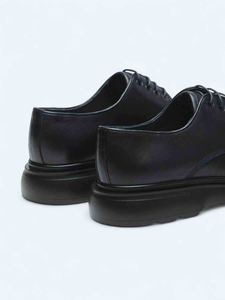 Lacivert Deri Smart Casual Ayakkabı - 5