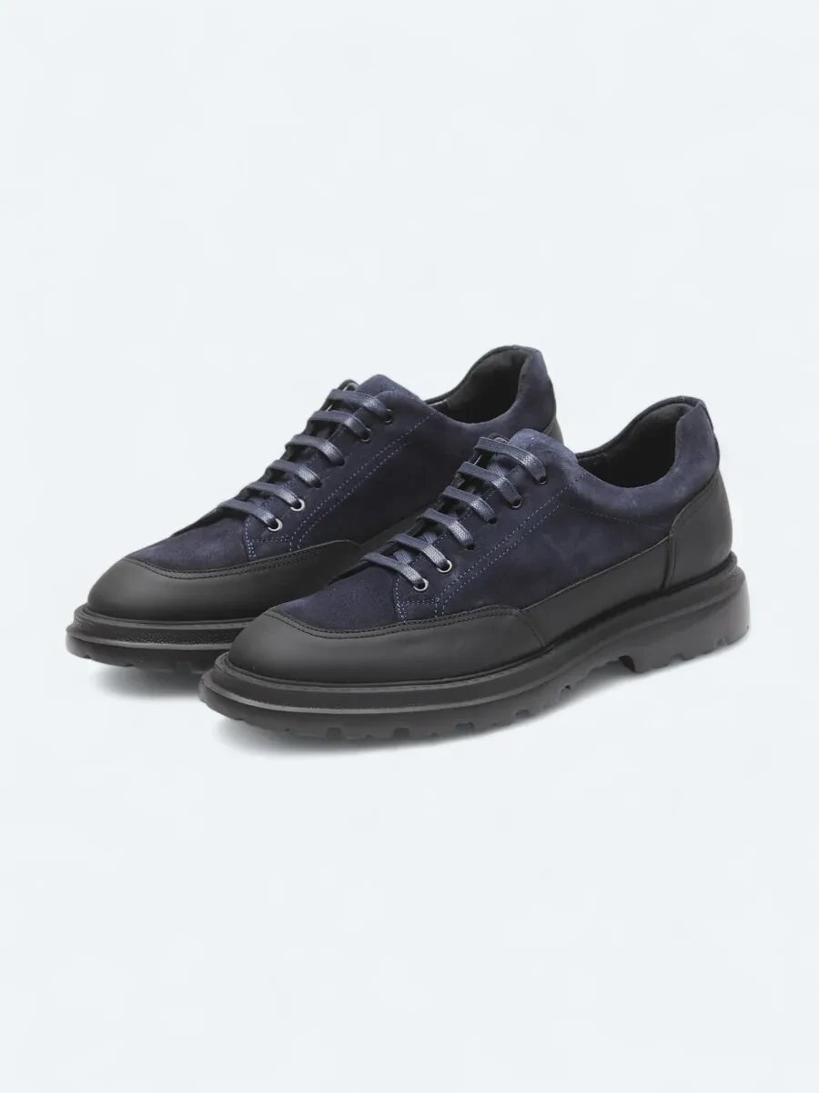 Lacivert Deri Smart Casual Ayakkabı - 2