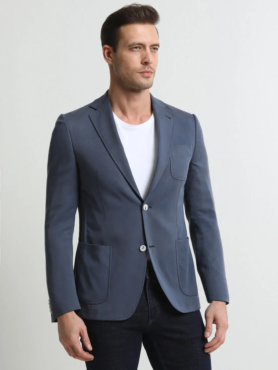 Lacivert Desenli Modern Fit Ceket - 3