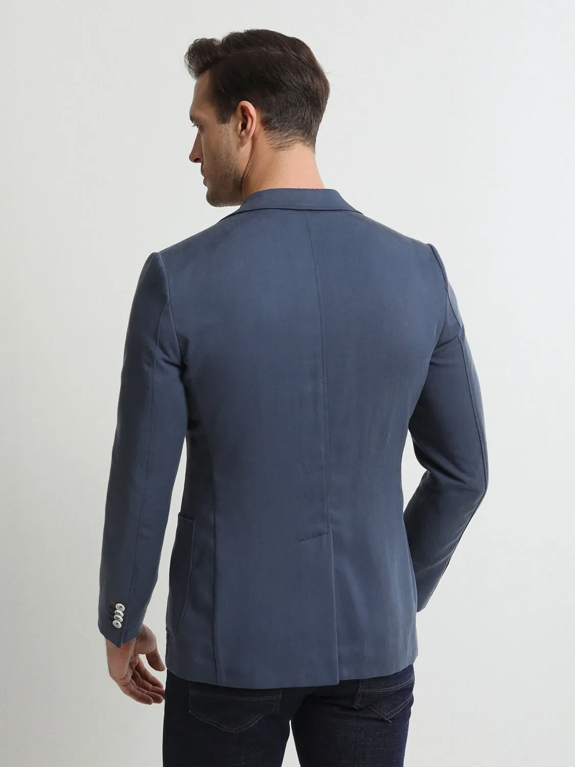 Lacivert Desenli Modern Fit Ceket - 4