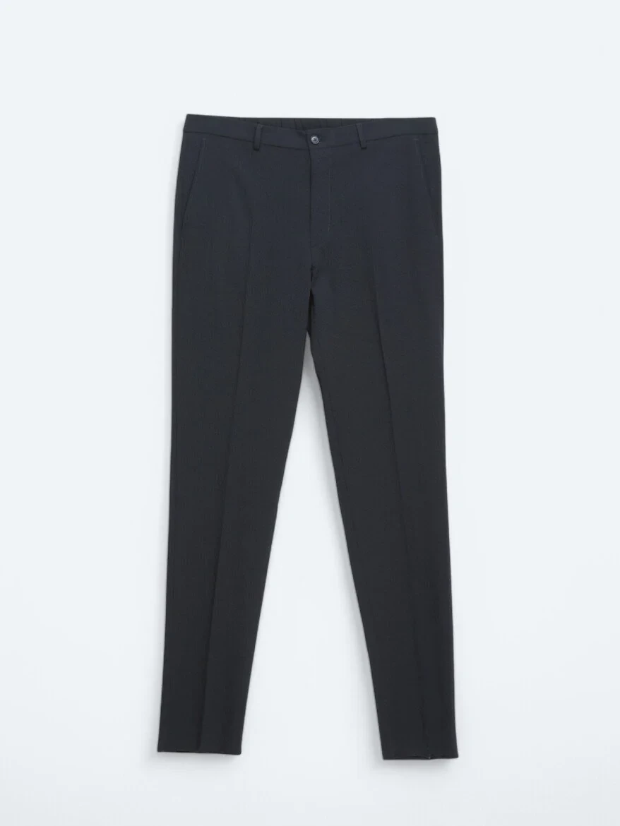 Lacivert Desenli Modern Fit Takım Elbise - 9