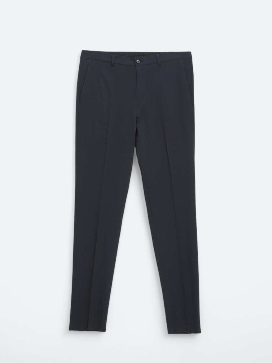 Lacivert Desenli Modern Fit Takım Elbise - 9