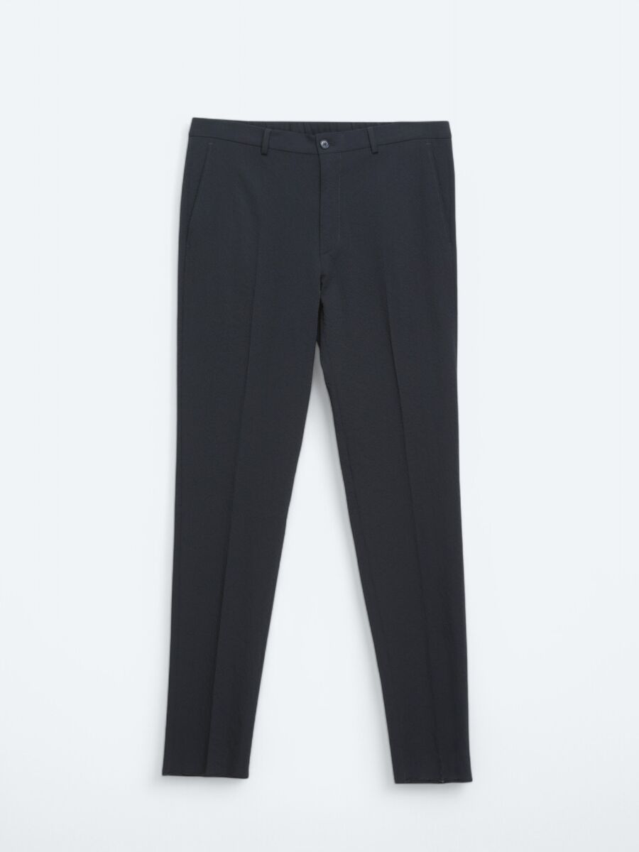 Lacivert Desenli Modern Fit Takım Elbise - 9