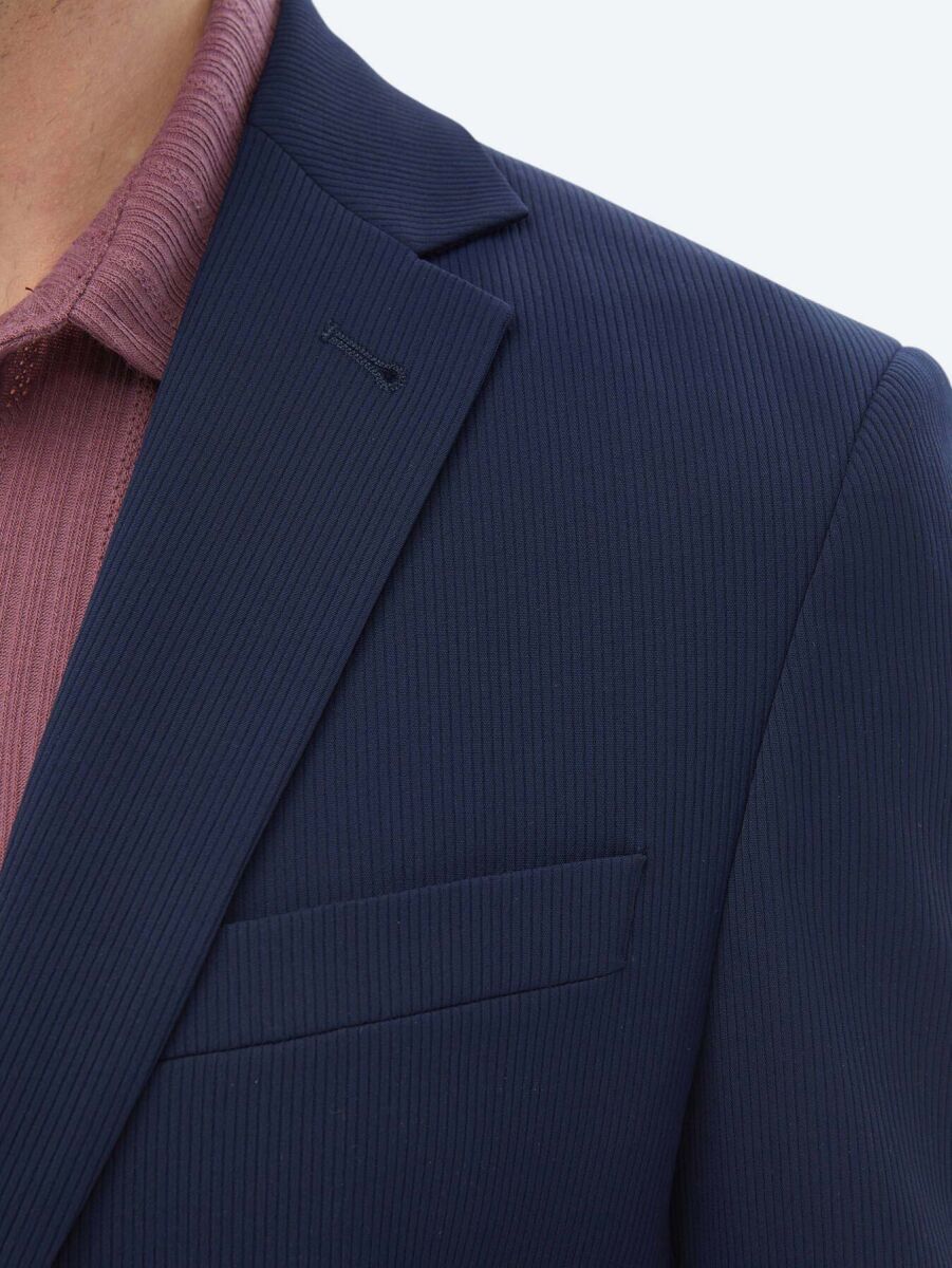 Lacivert Desenli Regular Fit Ceket - 7