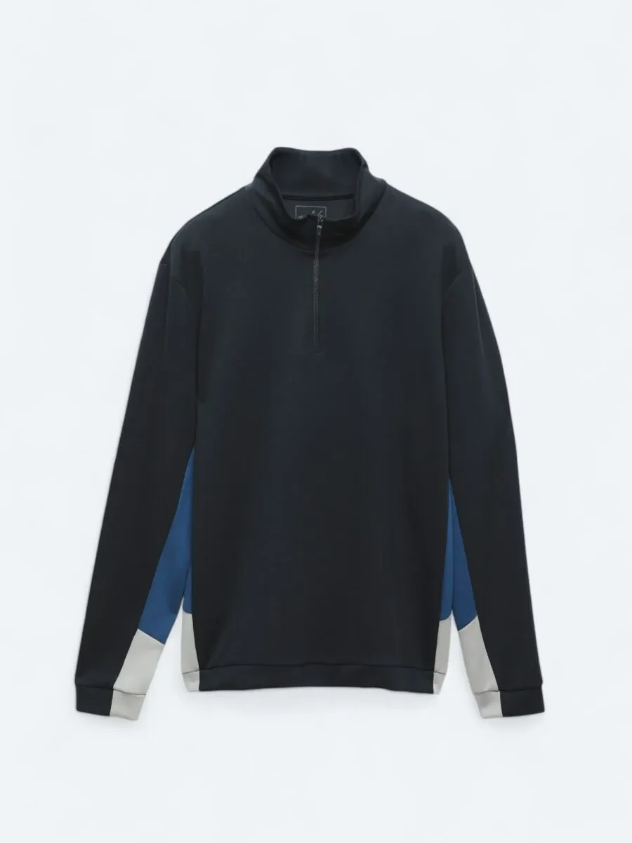 Lacivert Dik Yaka Düz Sweatshırt - 8