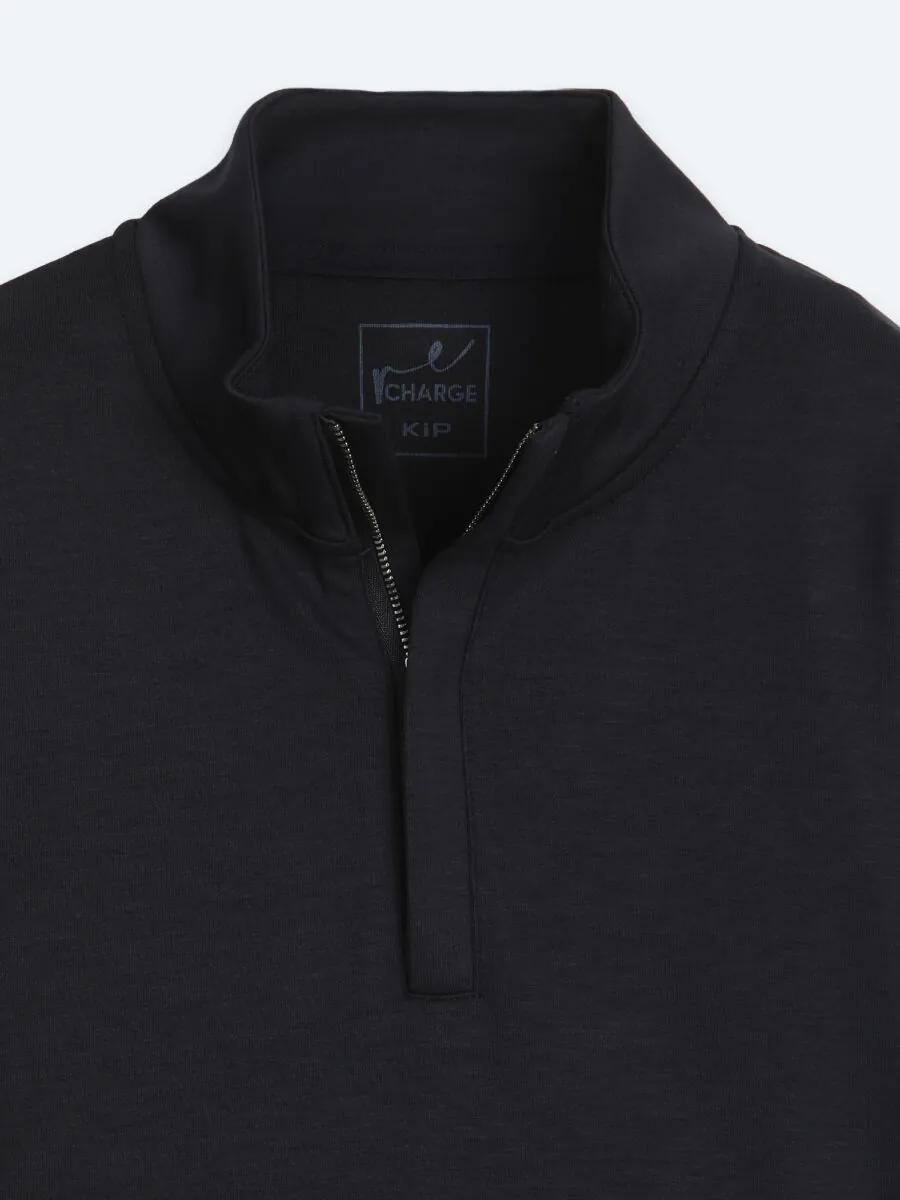 Lacivert Dik Yaka Düz Sweatshırt - 9