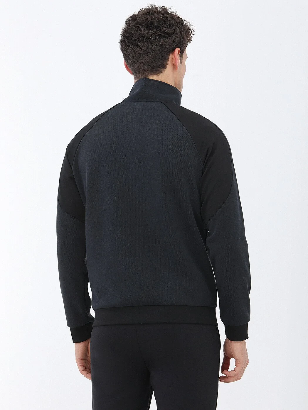 Lacivert Dik Yaka Sweatshırt - 5