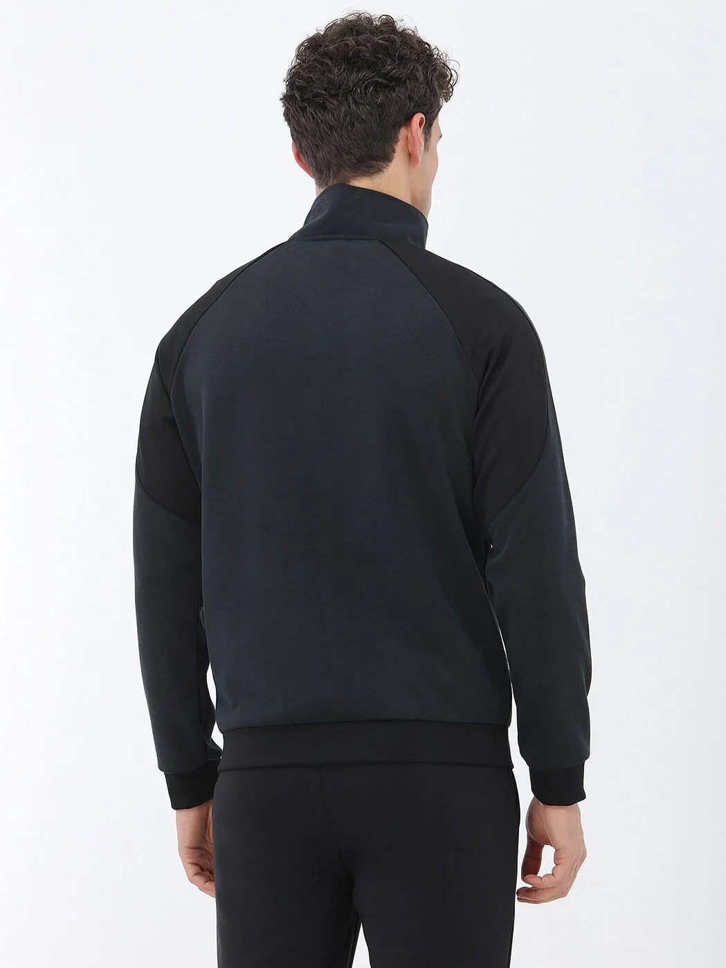 Lacivert Dik Yaka Sweatshırt - 5