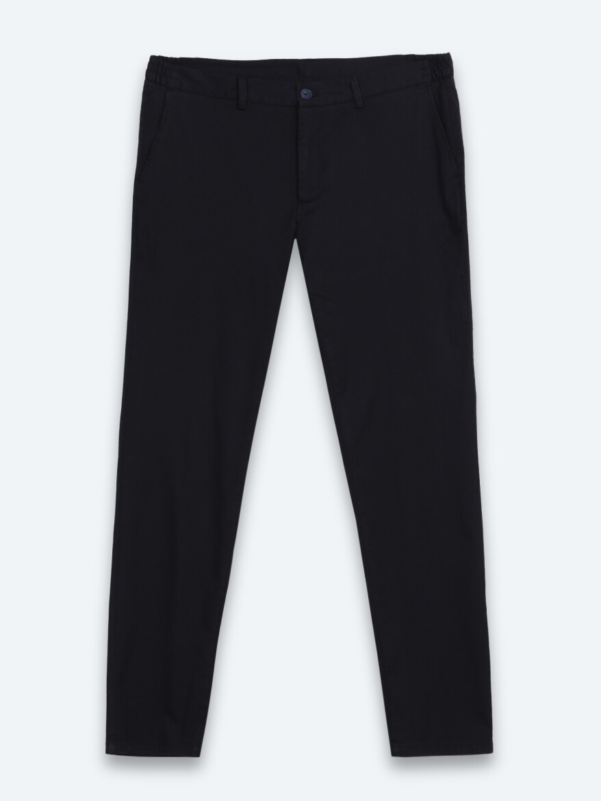 Lacivert Dokuma Jogging Fit Casual Pamuk Karışımlı Pantolon - 6
