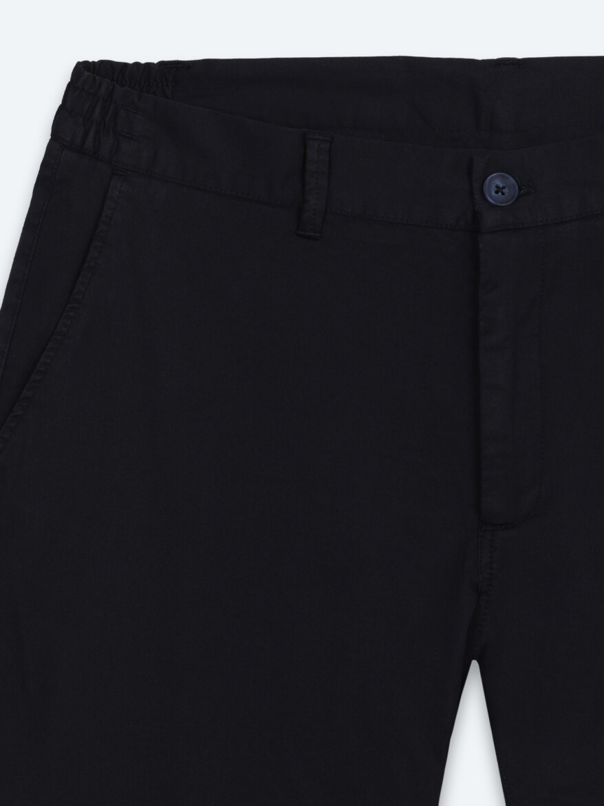 Lacivert Dokuma Jogging Fit Casual Pamuk Karışımlı Pantolon - 7