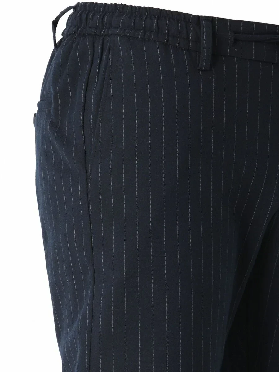 Lacivert Dokuma Jogging Fit Casual Pantolon - 6
