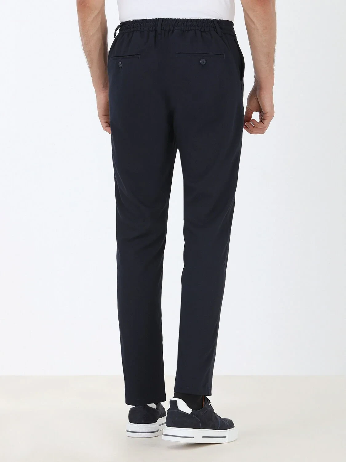 Lacivert Dokuma Jogging Fit Casual Pantolon - 6