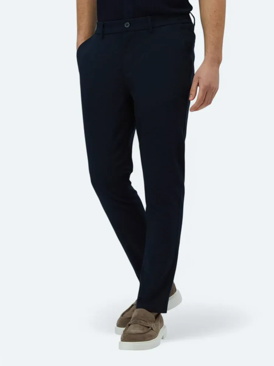 Lacivert Dokuma Jogging Fit Casual Pantolon - 3