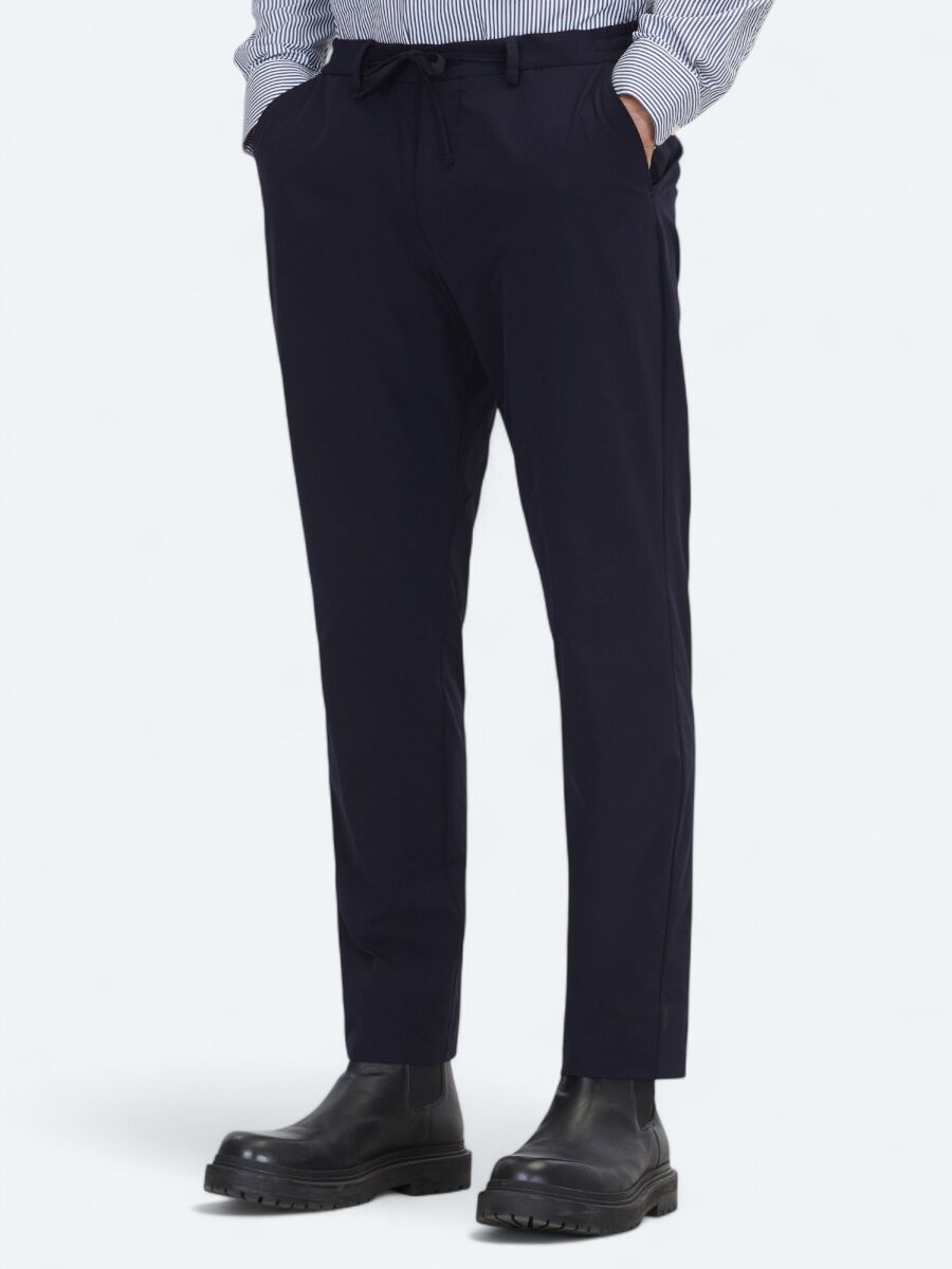 Lacivert Dokuma Jogging Fit Casual Pantolon - 2