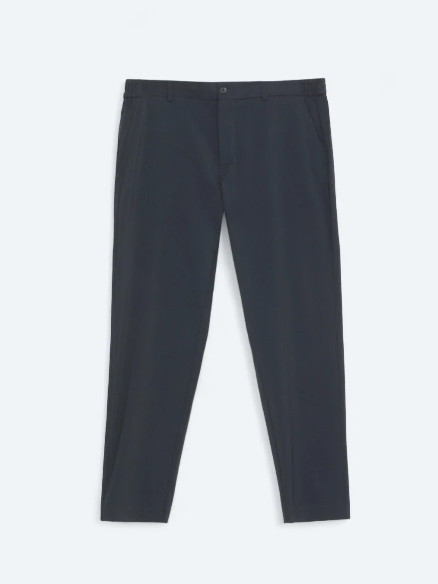 Lacivert Dokuma Jogging Fit Casual Pantolon 