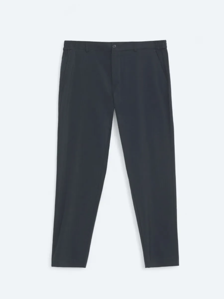Lacivert Dokuma Jogging Fit Casual Pantolon - 1