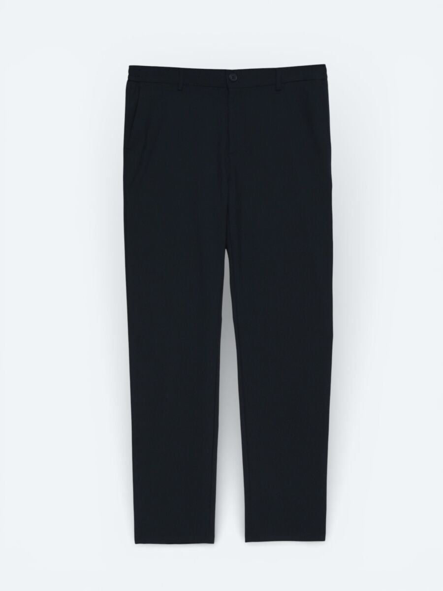 Lacivert Dokuma Jogging Fit Casual Pantolon - 7