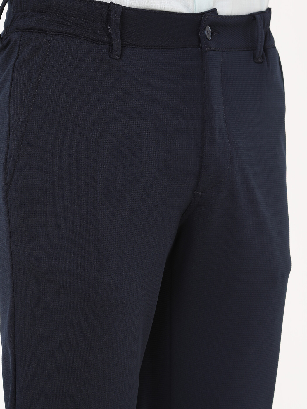 Lacivert Dokuma Jogging Fit Smart Casual Pantolon - 3