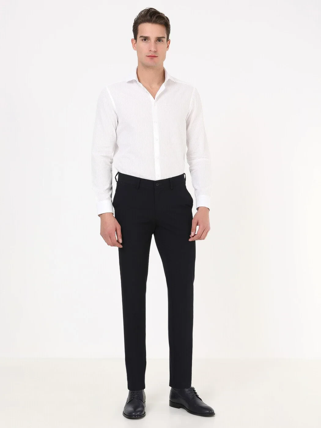 Lacivert Dokuma Slim Fit Casual Pantolon - 1