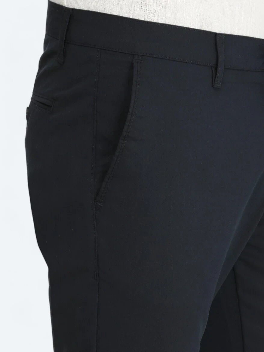 Lacivert Dokuma Slim Fit Casual Pantolon - 3