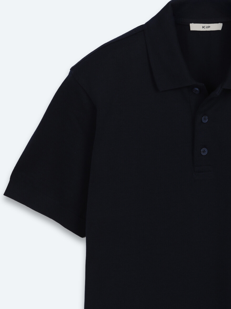 Lacivert Düz %100 Pamuk T-Shirt - 7