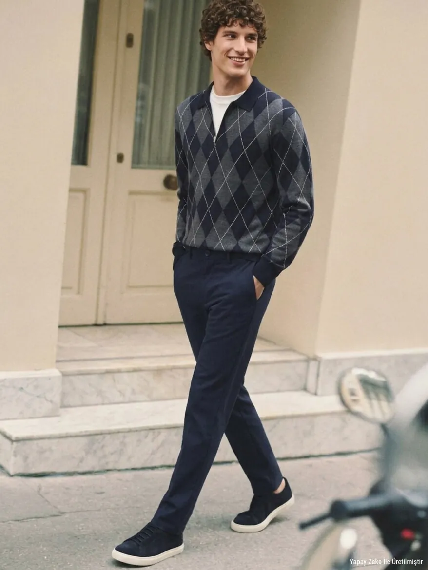 Lacivert Düz Dokuma Jogging Fit Casual Pamuk Karışımlı Pantolon - KİP