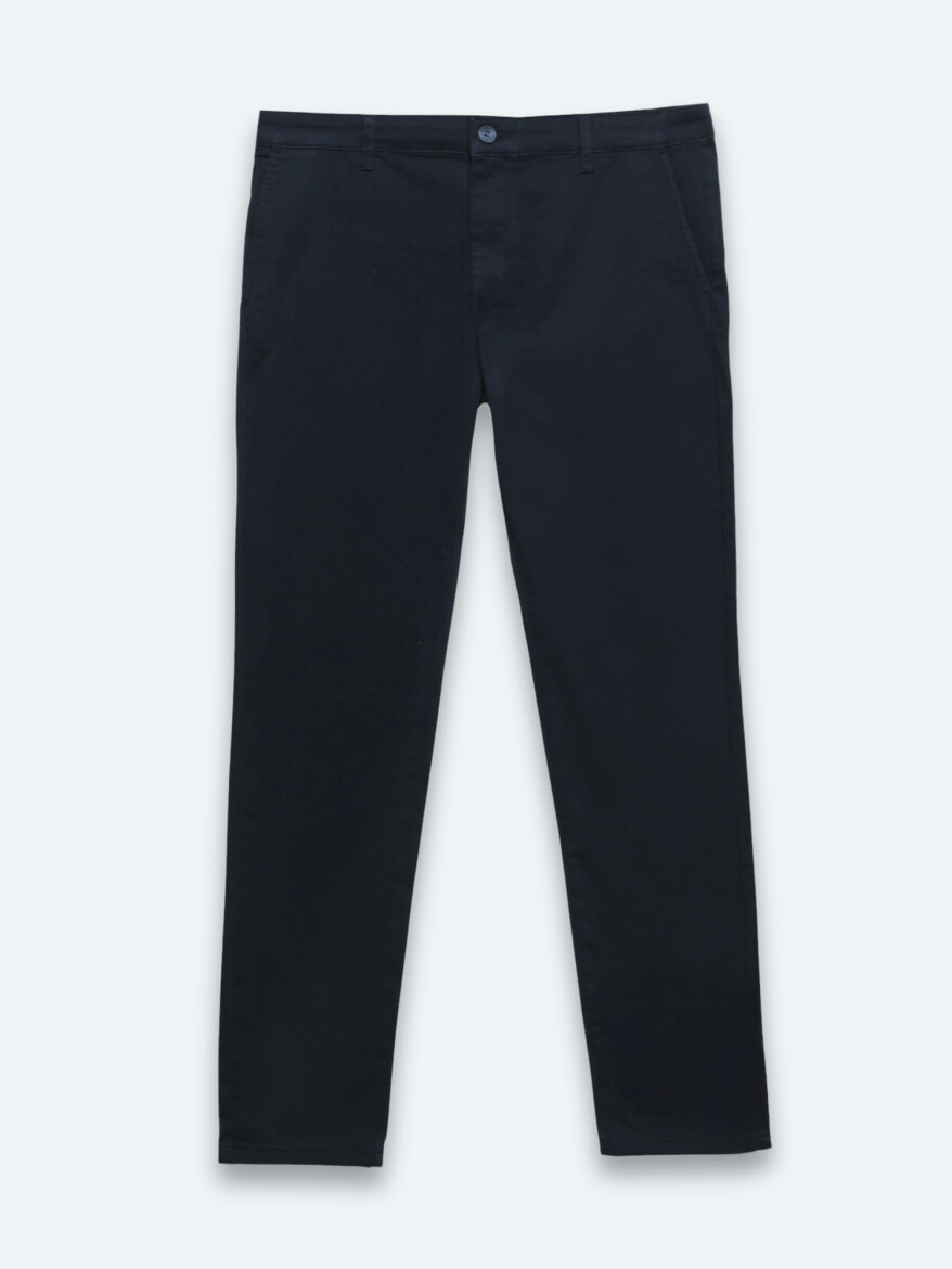 Lacivert Düz Dokuma Jogging Fit Casual Pamuk Karışımlı Pantolon - 6