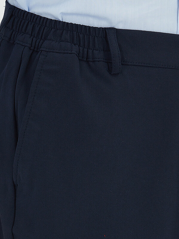 Lacivert Düz Dokuma Jogging Fit Casual Pantolon - 3