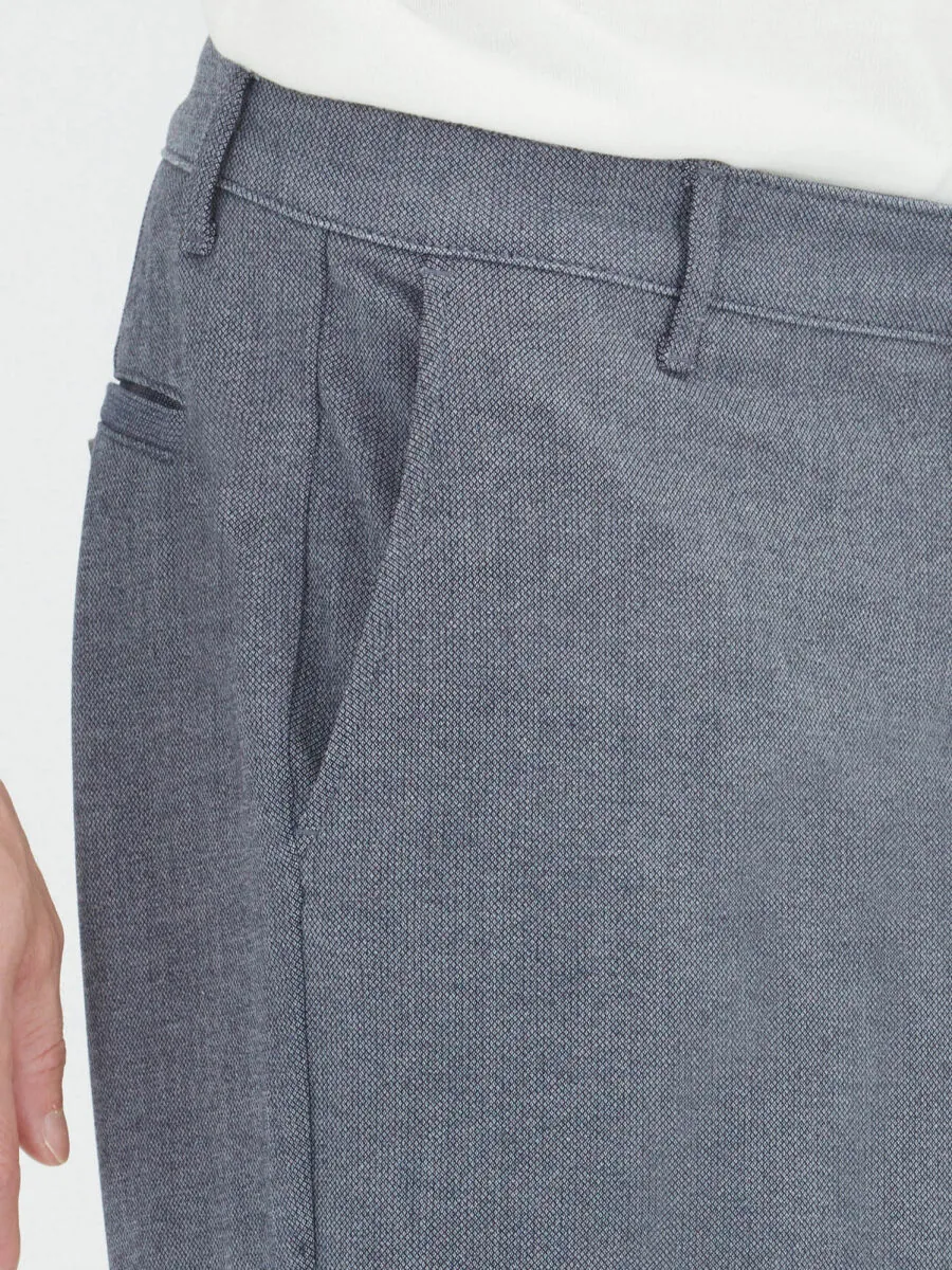 Lacivert Düz Dokuma Regular Fit Casual Pamuk Karışımlı Pantolon - 3