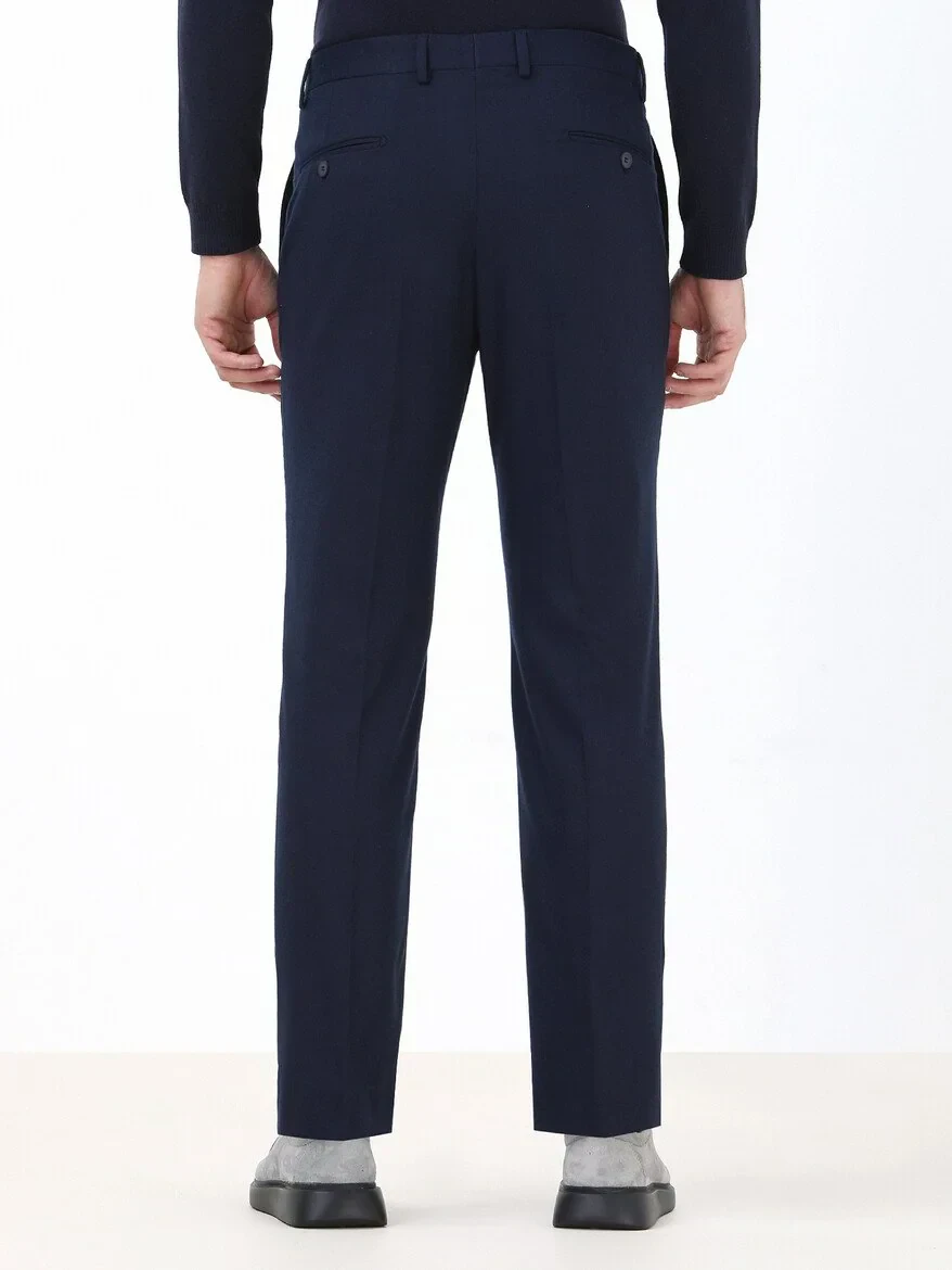 Lacivert Düz Dokuma Regular Fit Klasik Pantolon - KİP