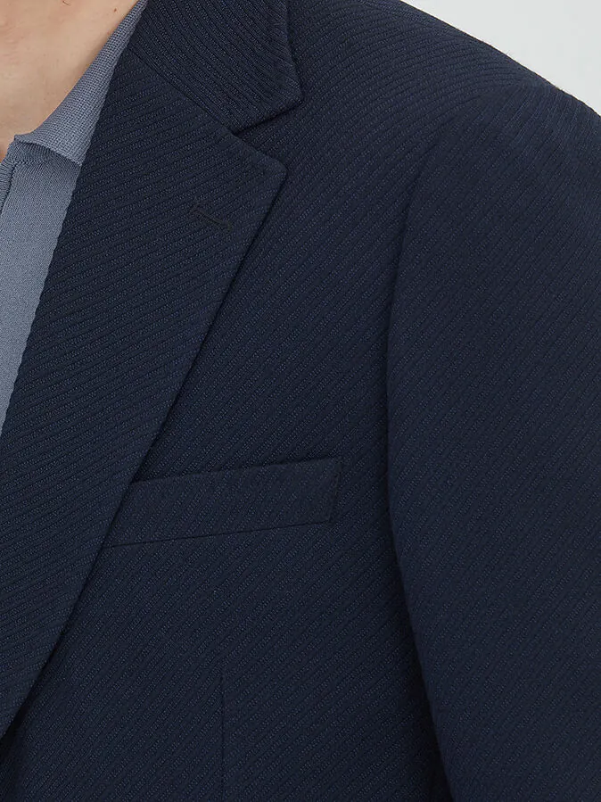Lacivert Düz Modern Fit Ceket - 4