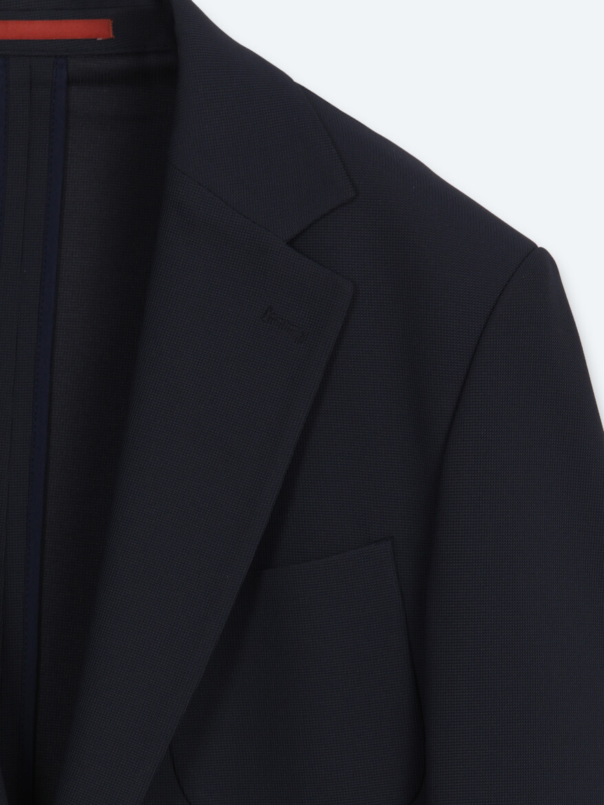 Lacivert Mikro Modern Fit Örme Takım Elbise - 9