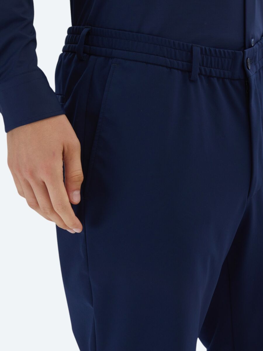 Lacivert Düz Modern Fit Takım Elbise - 6