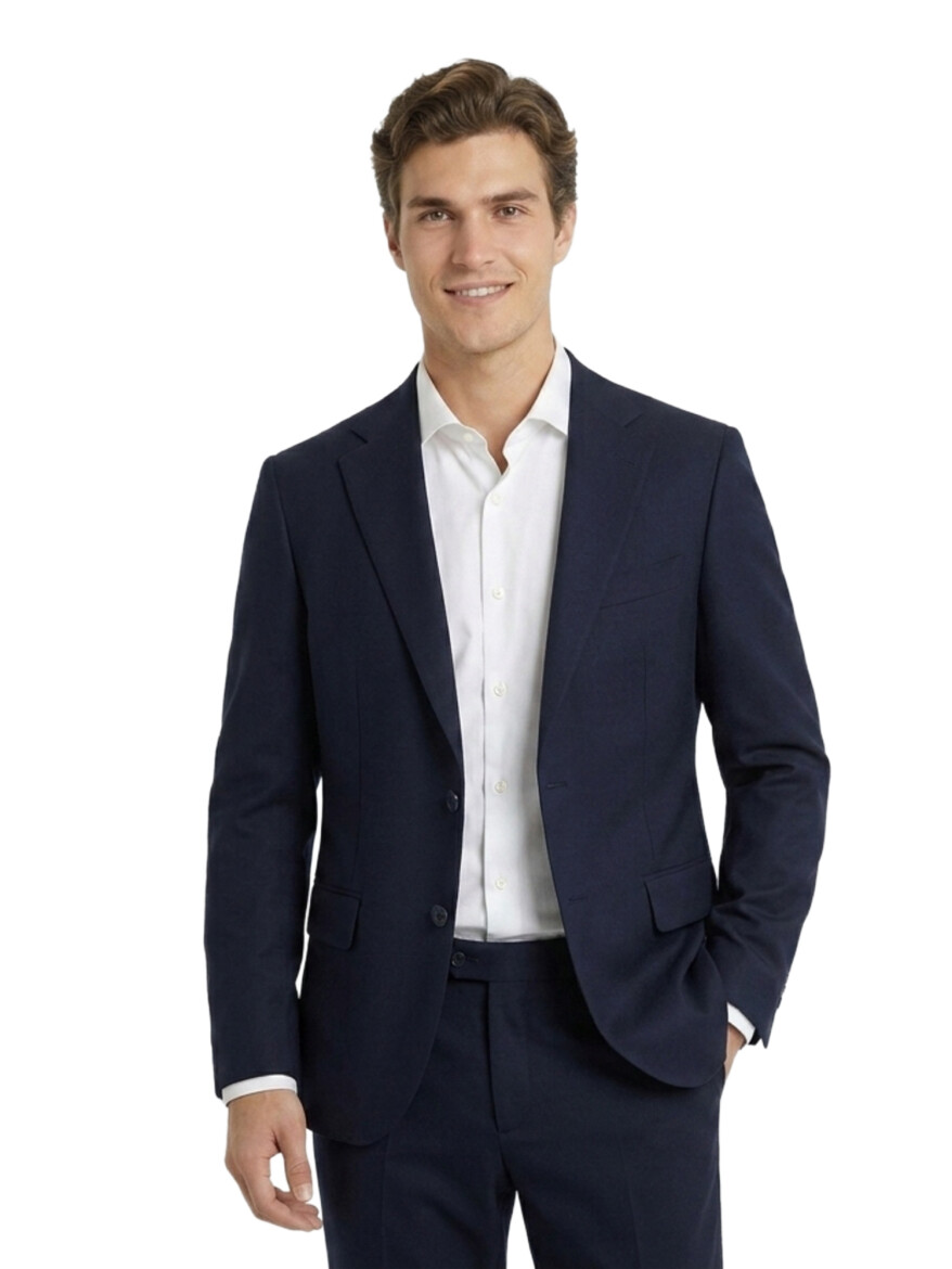 Lacivert Düz Modern Fit Takım Elbise - KİP