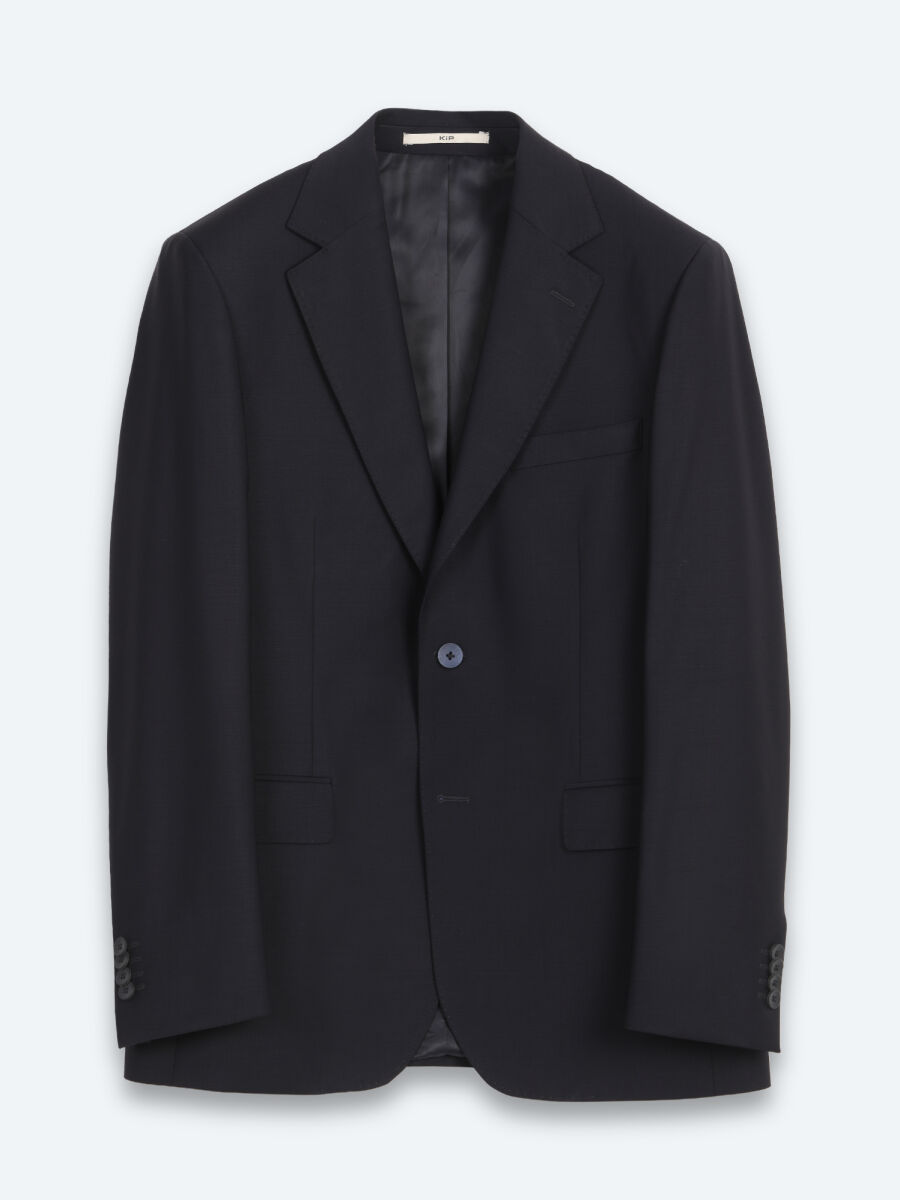 Lacivert Düz Modern Fit Yün Karışımlı Takım Elbise - 6