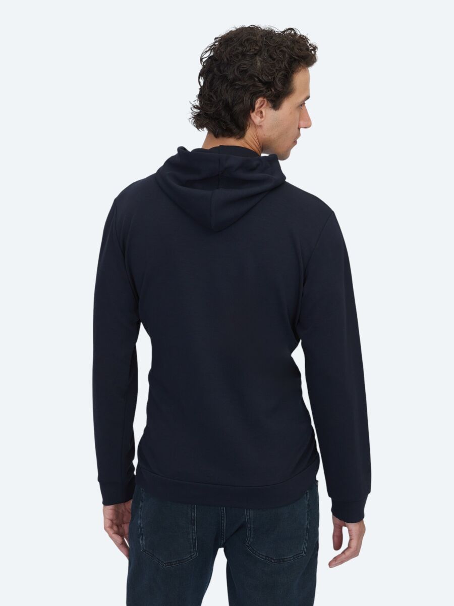 Lacivert Düz Sweatshırt - 5