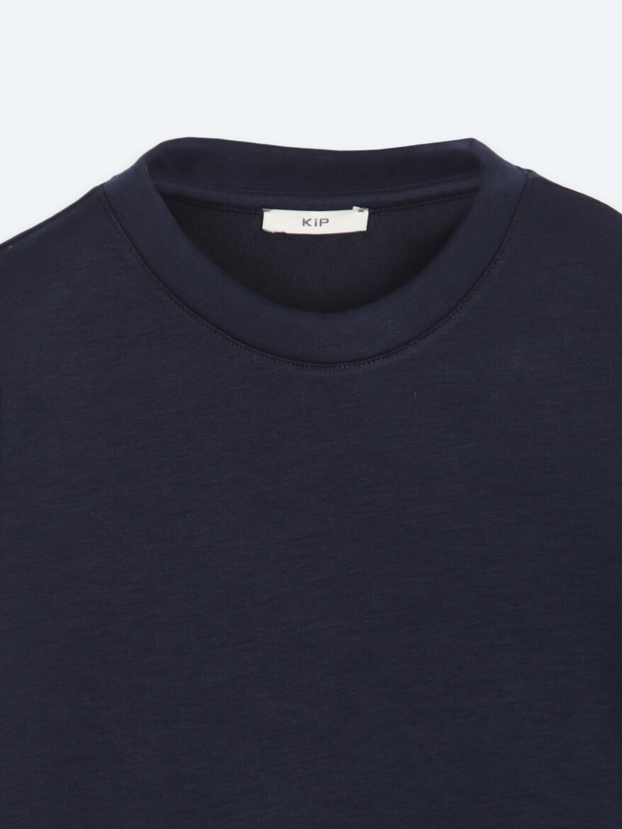 Lacivert Düz Sweatshırt - 8