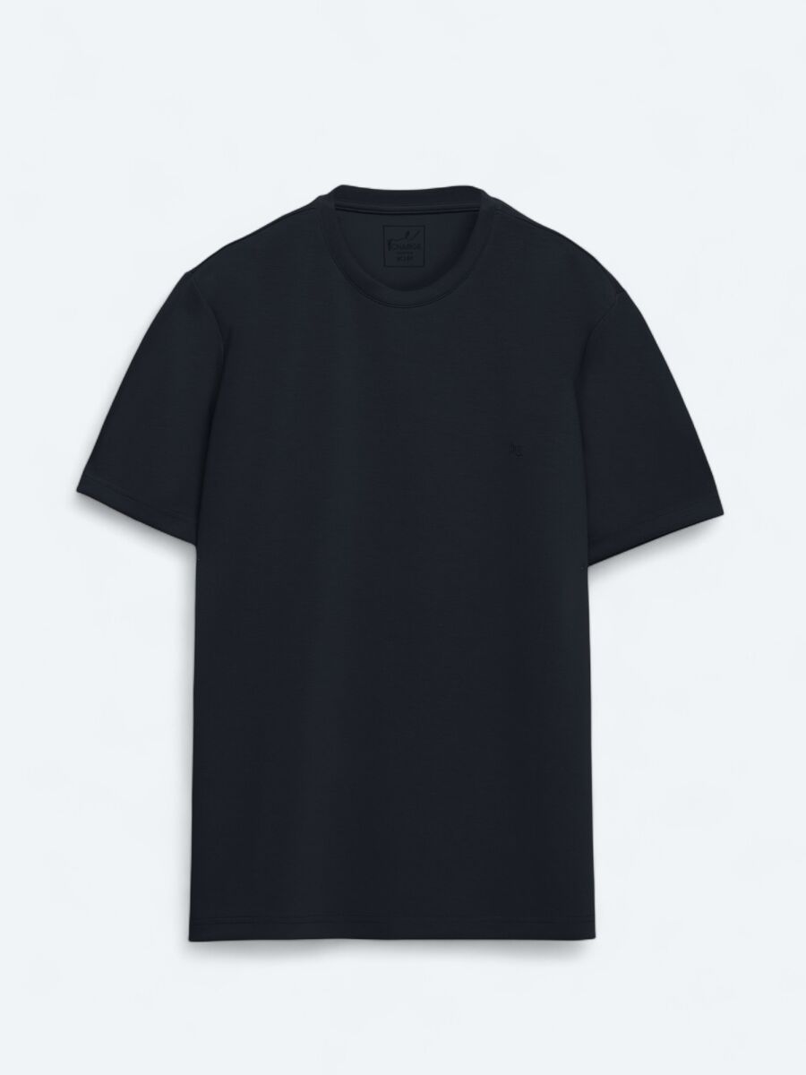 Lacivert Düz T-Shirt - 7