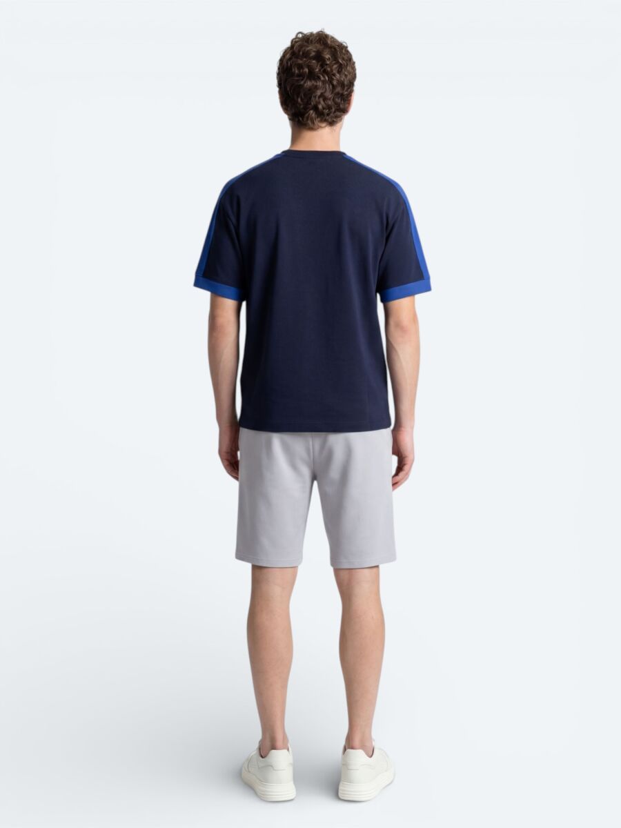 Lacivert Düz T-Shirt - 6