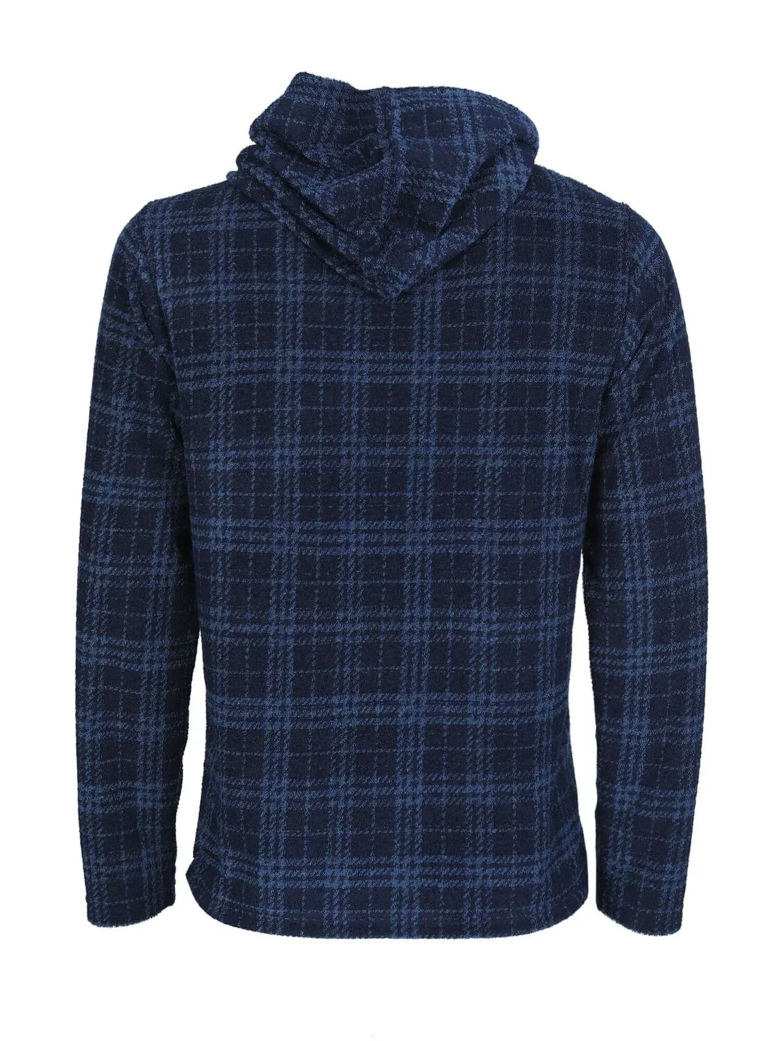 Lacivert Kapüşonlu Jakarlı Sweatshırt - 7