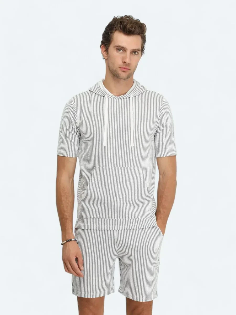 Lacivert Kapüşonlu Sweatshırt - 1