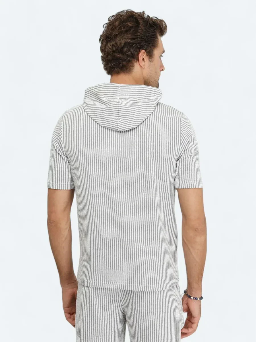Lacivert Kapüşonlu Sweatshırt - 4
