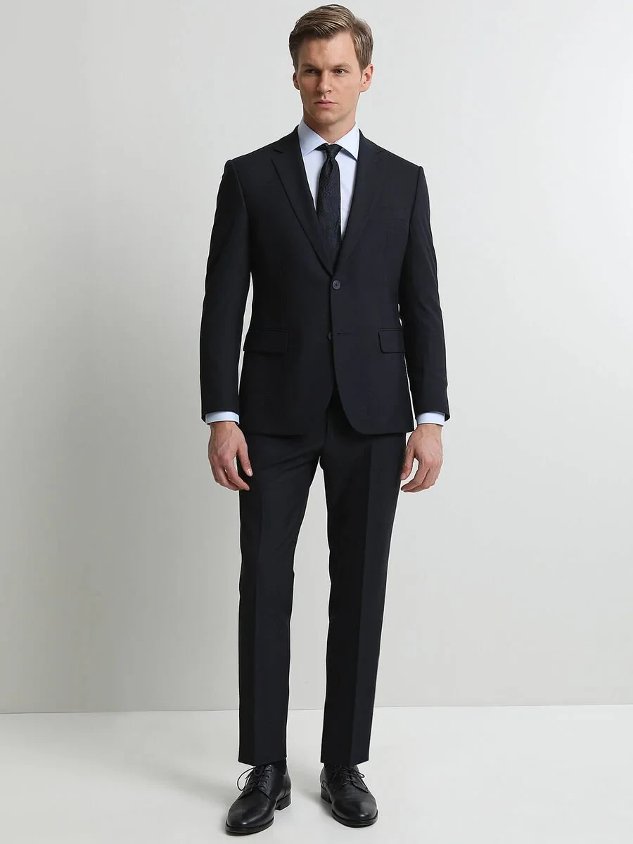 Lacivert Mikro Modern Fit Takım Elbise - 2