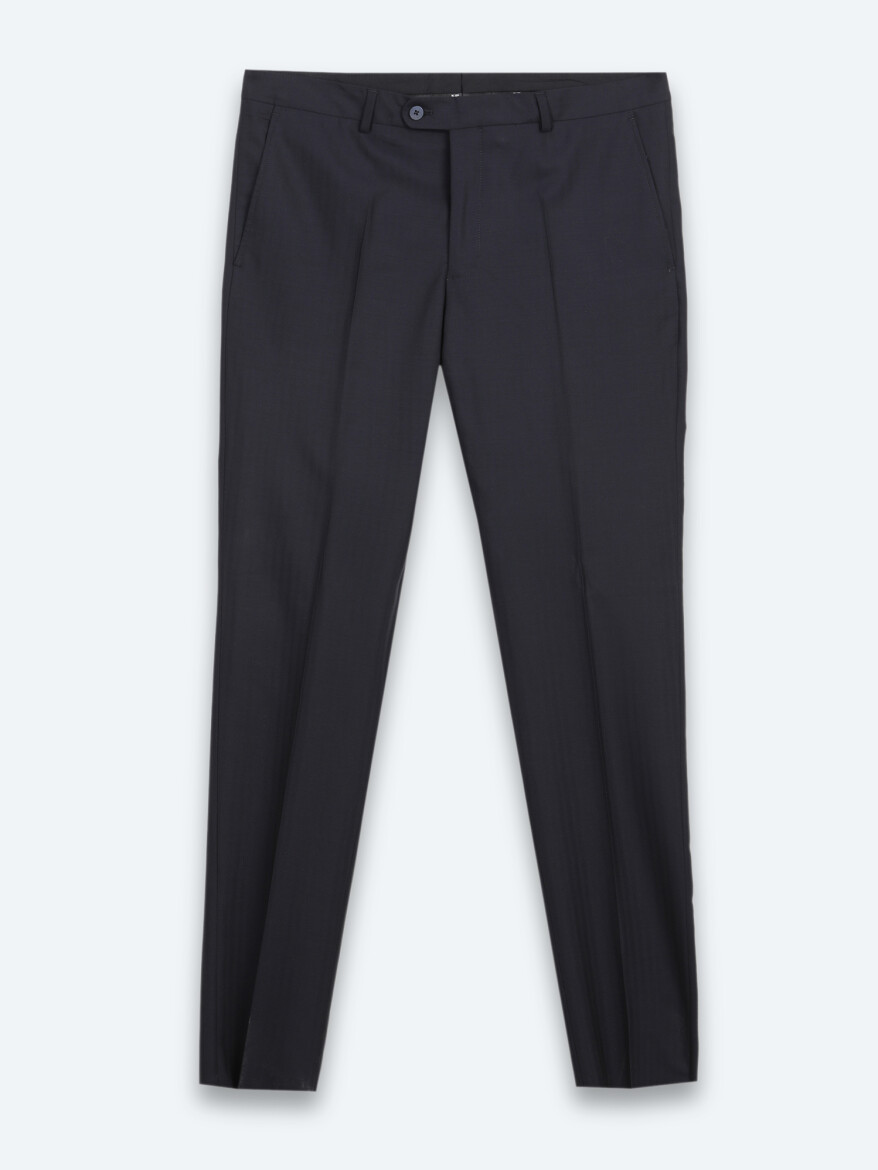 Lacivert Modern Fit %100 Yün Takım Elbise - 7