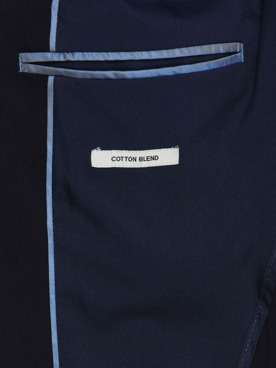 Lacivert Modern Fit Pamuk Karışımlı Ceket - 8