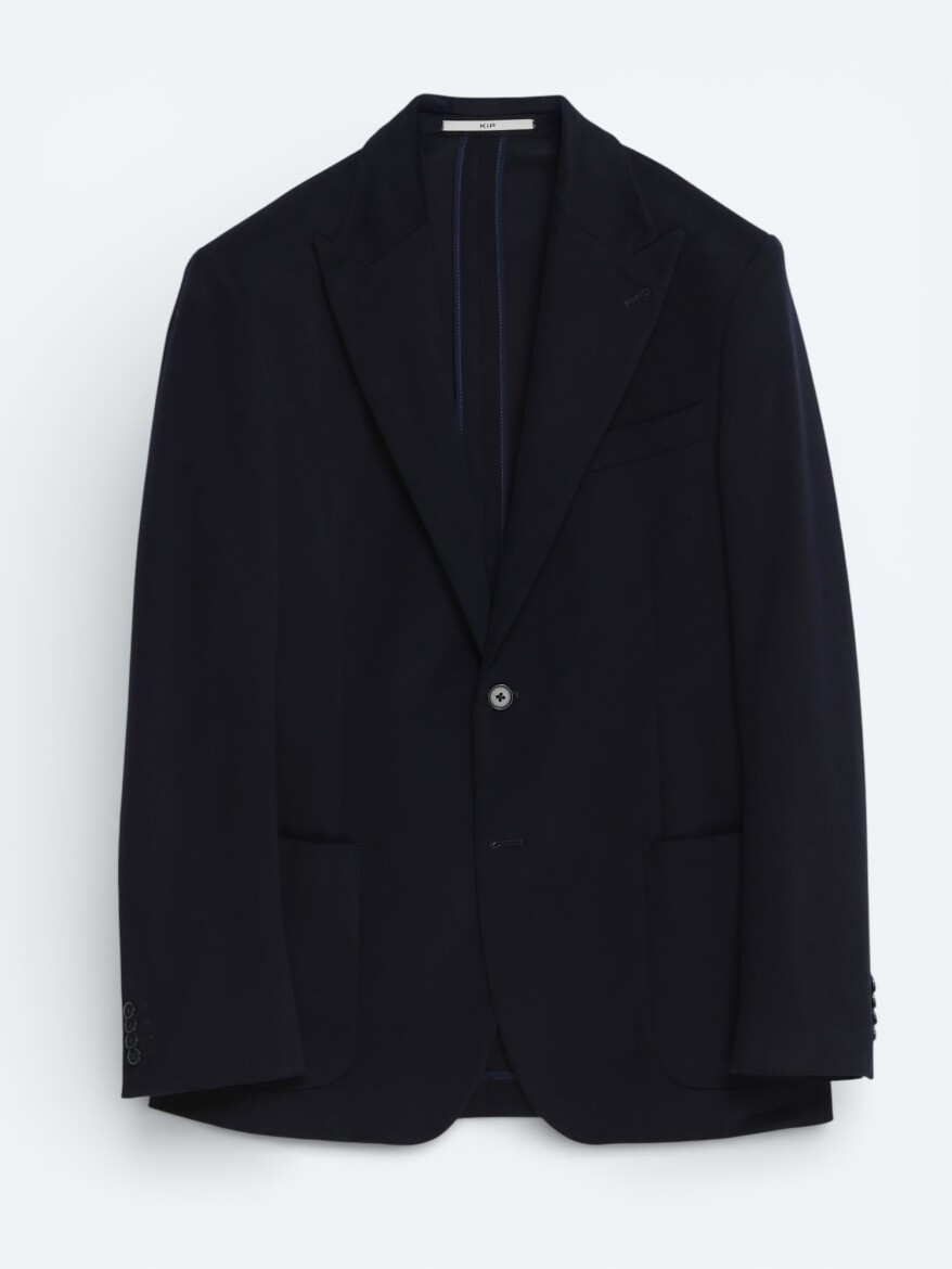 Lacivert Modern Fit Pamuk Karışımlı Ceket - 5