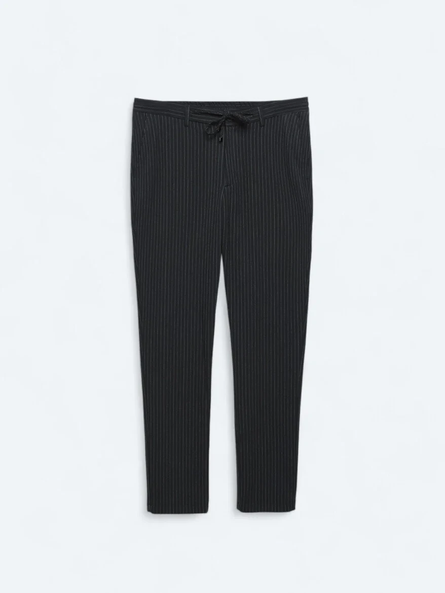 Lacivert Örme Jogging Fit Casual Pantolon - 5