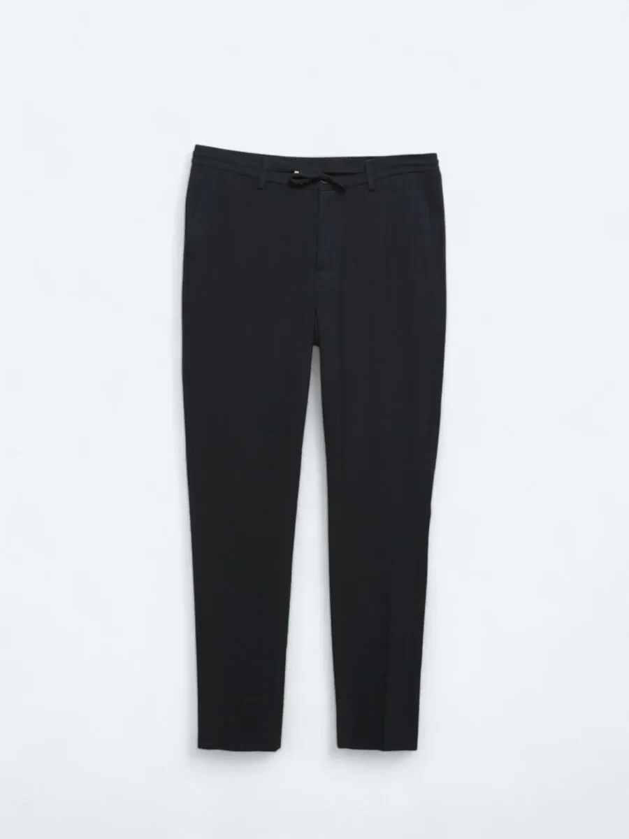 Lacivert Örme Jogging Fit Casual Pantolon - 5