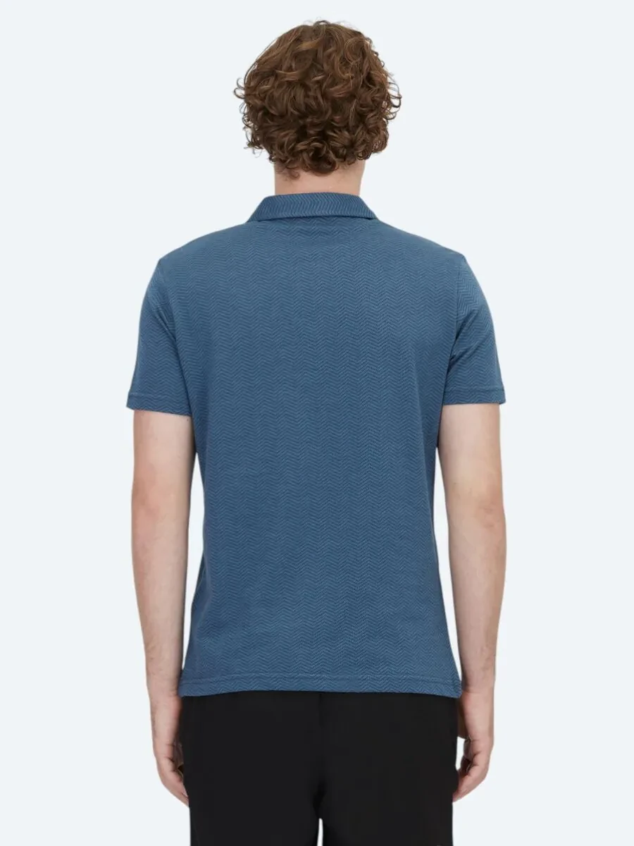 Lacivert Polo Yaka %100 Pamuk T-Shirt - 5
