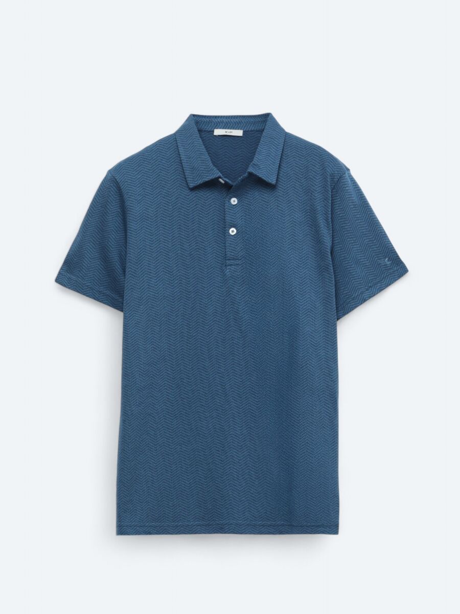 Lacivert Polo Yaka %100 Pamuk T-Shirt - 6